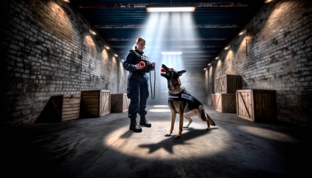 resembling a training facility for scent detection dogs